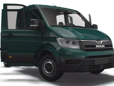 MAN TGE Chassis DoubleCab L1 HQInterior 2023 3D model