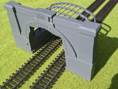 Randolph and Carothers tunnel portals USA 1-87 resin 3D print model