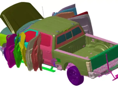 F250 4X4 CC Lariat 2023 Vehicle 3d scan data 3D model 3D model