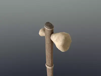 Hammer - Bone Low-poly 3D model