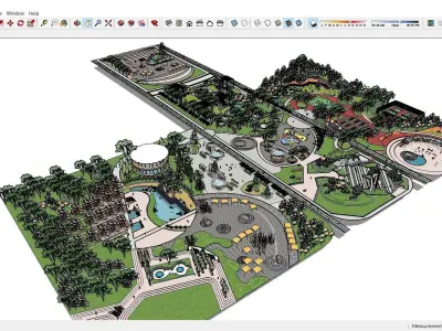 Sketchup Landscape Park H6 3D model