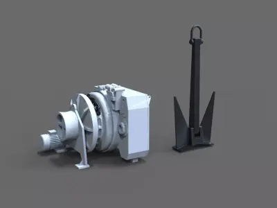 Large anchor winch 3D print model