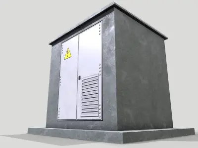 Electrical Box Transformer Low-poly 3D model