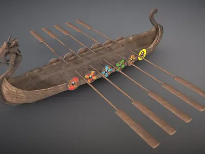 Viking Boat 1 - Spirit of the Air Dragon 3D model