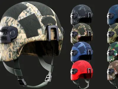 Helmet  of Austrian Armed Forces Bundesheer Military gta ready  Low-poly 3D model