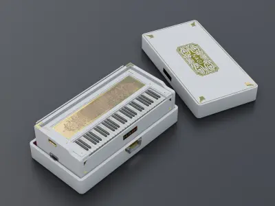 Harmonium indian musical instrument Low-poly 3D model