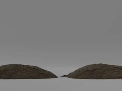 Photorealistic Gravel Moud Low-poly 3D model