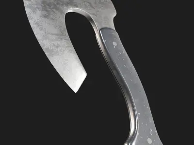 tactical axe Low-poly 3D model