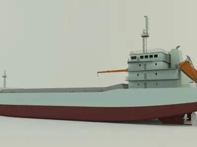 Dry cargo ship 3D model