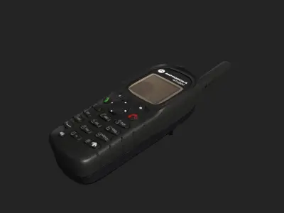 Motorola MTH800 Tetra Handheld Radio Shoulder Mic and Cover  Low-poly 3D model