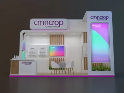 exhibition stand 18 sqm 3D model purchase