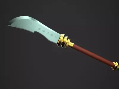Glaive Low-poly 3D model