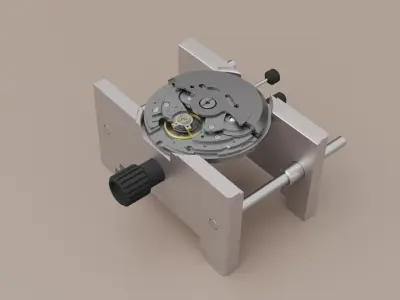 NH35 watch movement mounted 3D model