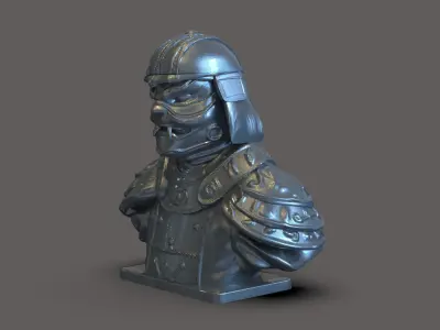 Samurai Bust 3D print model
