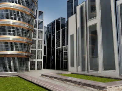 Modern - Futuristic Buildings 3D model