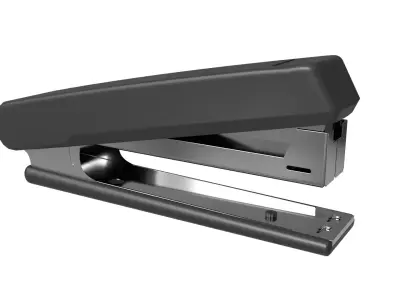 Modern Desktop Stapler Black Office Stationery Low-poly 3D model