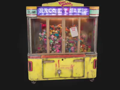 Claw Machine Nostalgia  Retro Arcade Charm in 3D 3D model