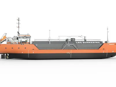 LIQUEFIED GAS CARRIER 1500  Low-poly 3D model