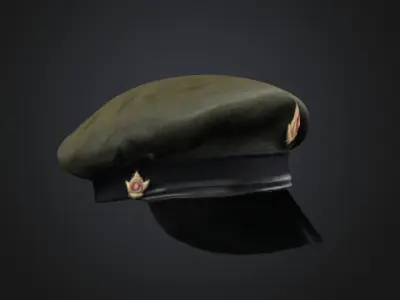 Military Beret hat 3D model