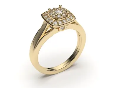 solitaire with ring sizes  8 part S125 3D print model