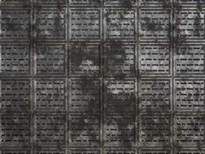 Rusty Metal Grill Transparent Industrial PBR Seamless Texture purchase