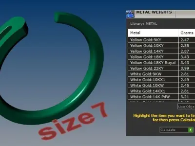 Safety Pin Style Band Ring Size7 3D print model