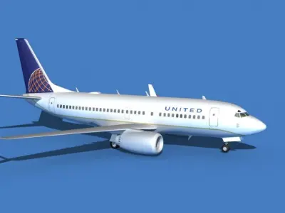 Boeing 737 MAX 7 United Airlines 3D model