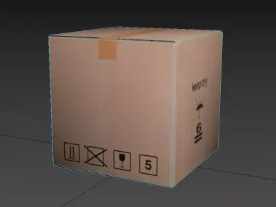 Game Ready Carton Box Free low-poly 3D model