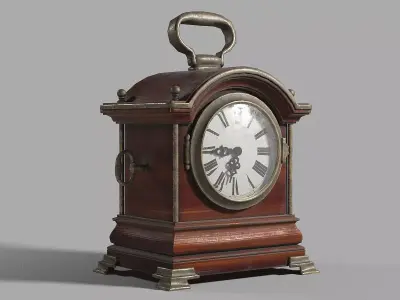 Antique clock Low-poly 3D model