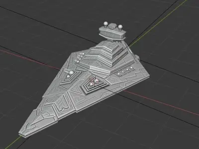 Space Ship 3D model get