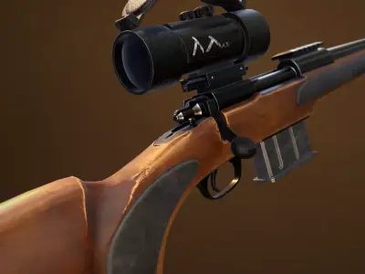 Remington 700 Low-poly 3D model