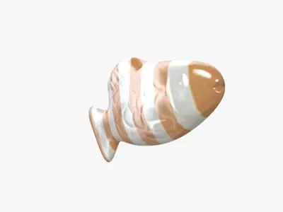 Swedish Fish Orange Stripe 3D model 3D model