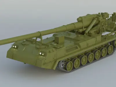 2S7 Pion 3D model