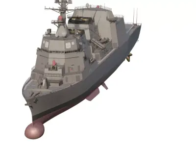 JAPANESE NAVY MODERN DETAILED DESTROYER WITH PARTIAL INTERIOR 3D model
