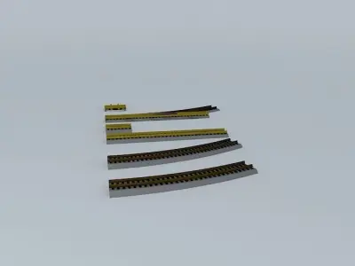 Model Train Track (HO Gauge) Free 3D model