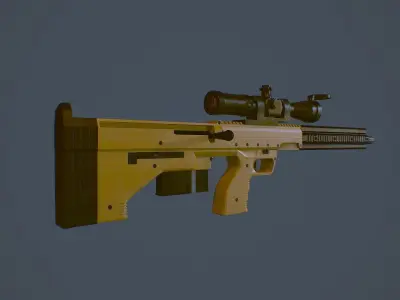 DTA SRS Sniper Low-poly 3D model