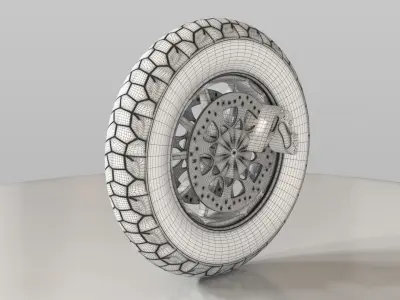 Motorcycle Tyre 3D model