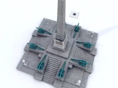 Monument to the fighters of the Red Army 3D model