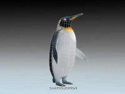 Emperor penguin Low-poly 3D model buy