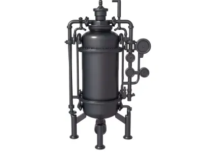 distillation machine - sci fi tank - cylindrical tank 3D print model buy