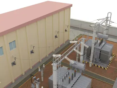 transformer substation 04 3D model
