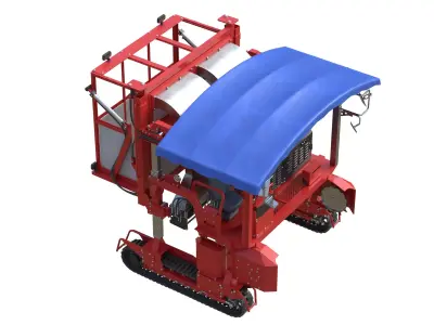Ochiai OHC-W Tea Harvesting Machine Low-poly 3D model