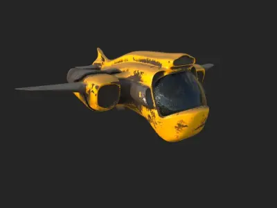 Old Working Spaceship 3D model
