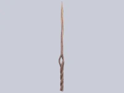 Wooden sword Low-poly 3D model get
