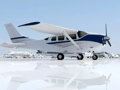 Cessna 206 Super Skywagon Static Low Poly Low-poly 3D model