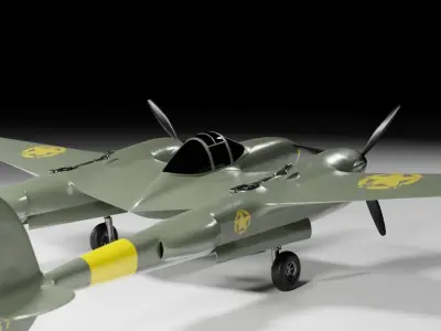 lockheed p38 3D model