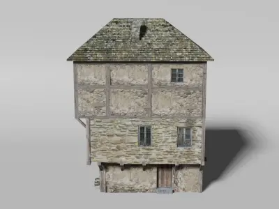 French medieval thirteenth century townhouse 3D model