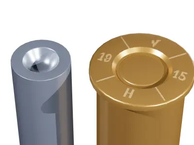 8x50R Mannlicher Cartridge 3D model