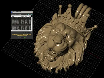 lion pendant 3D print model purchase