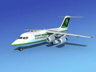 BAe 146-100 Ozark Airlines 3D model